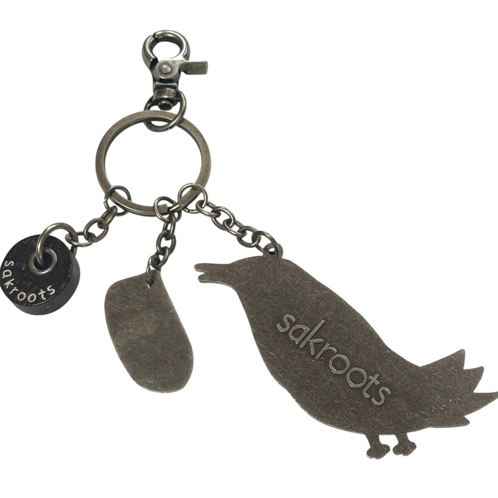 Sakroots Bird Peace Enamel Bag Charm Keychain Purse Hangtag Boho Colorful - Picture 2 of 4